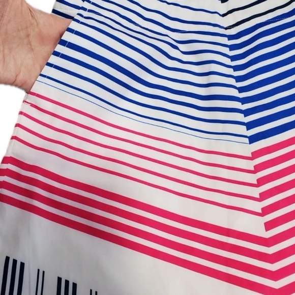 Lady Hagen White Skort with Blue, Pink & Navy Chevron Stripe Detail | Size 14 - Picture 2 of 8